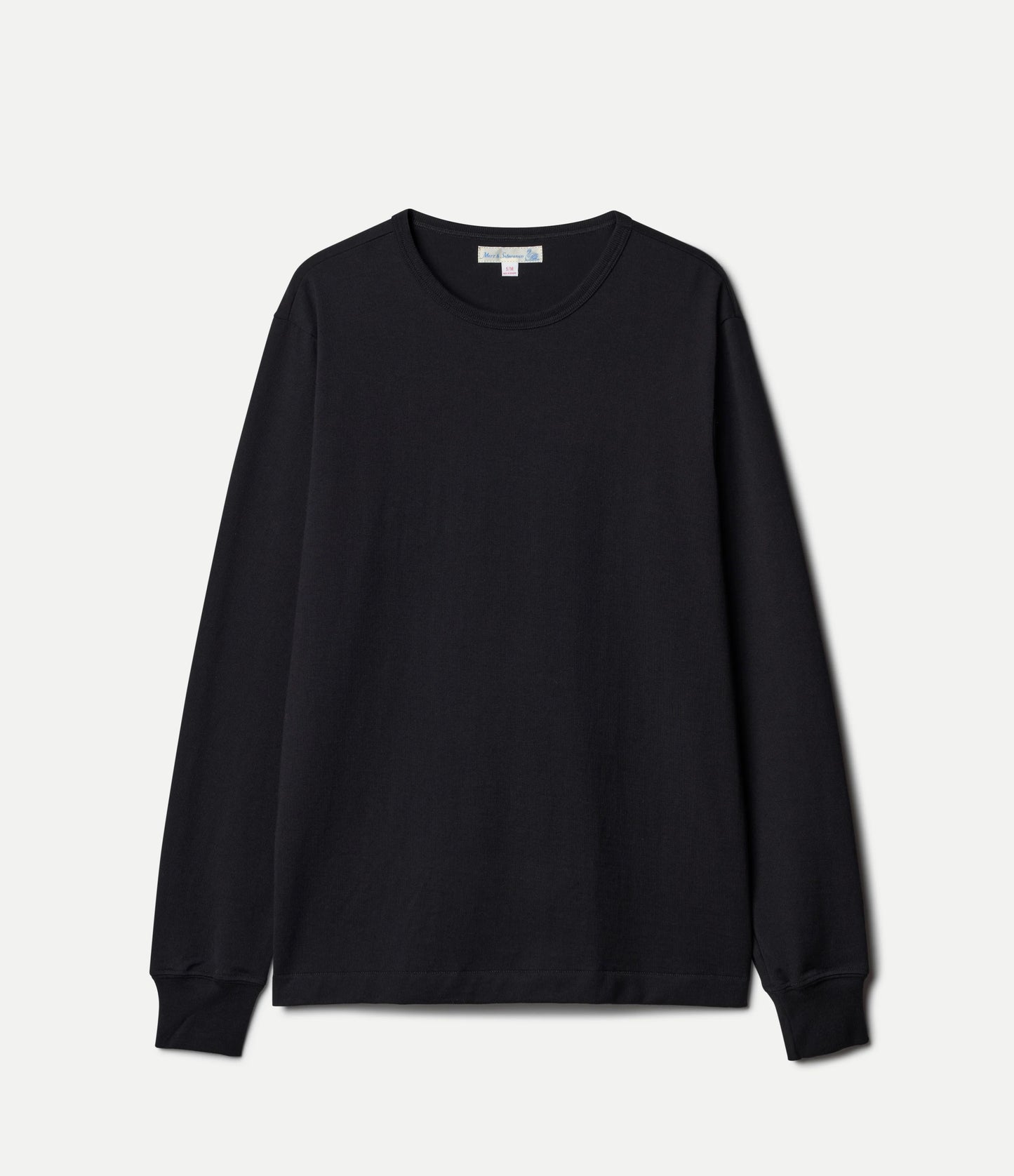 Merz b.Schwanen - 2M15LS VINTAGE MACHINE REFINED CLASSIC FIT - DEEP BLACK