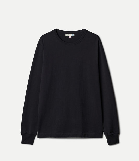 Merz b.Schwanen - 2M15LS VINTAGE MACHINE REFINED CLASSIC FIT - DEEP BLACK