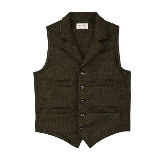 FILSON - MACKINAW WOOL WESTERN VEST - FOREST GREEN