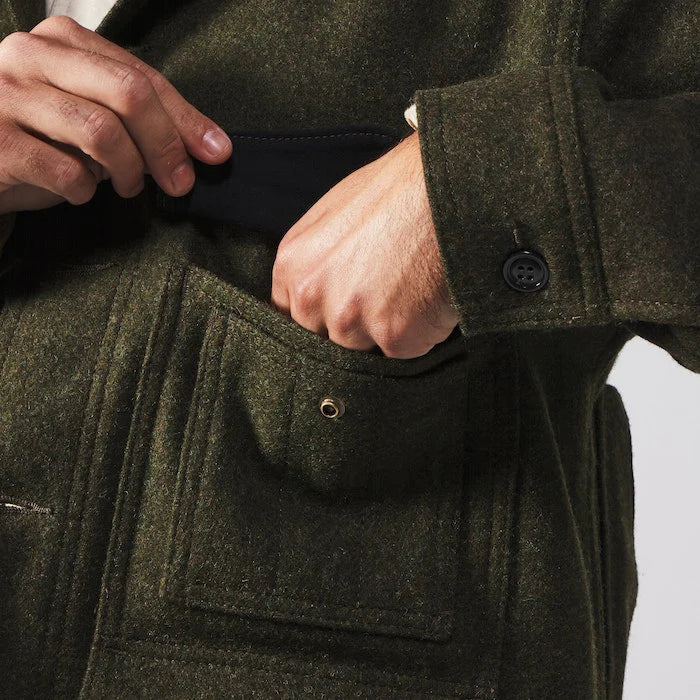 FILSON - MACKINAW WOOL CRUISER JACKET - FOREST GREEN