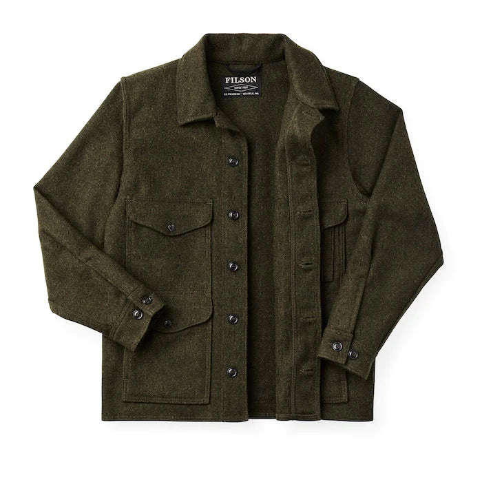 FILSON - MACKINAW WOOL CRUISER JACKET - FOREST GREEN