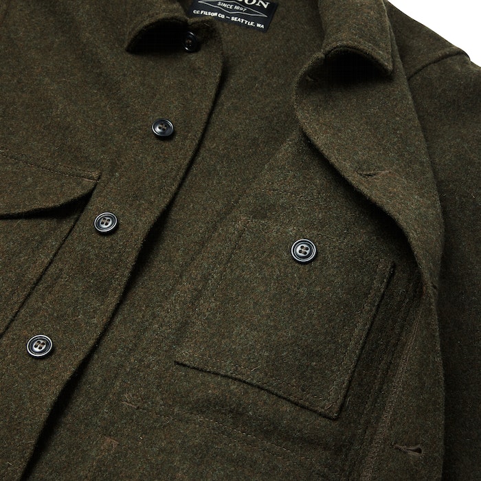 FILSON - MACKINAW WOOL CRUISER JACKET - FOREST GREEN