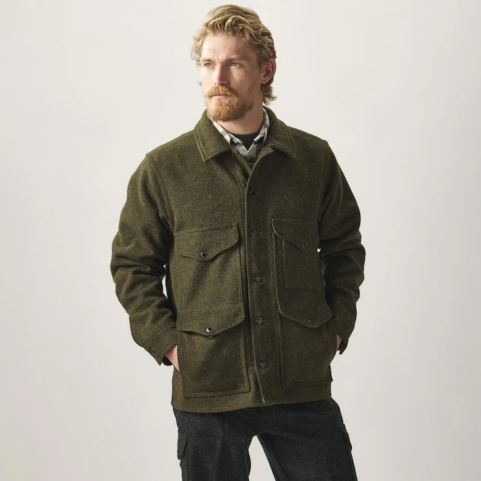 FILSON - MACKINAW WOOL CRUISER JACKET - FOREST GREEN