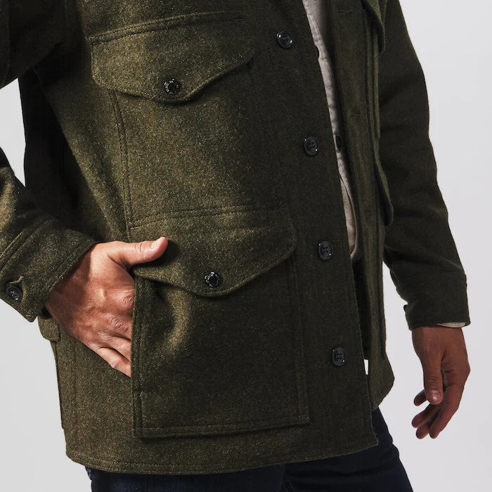 FILSON - MACKINAW WOOL CRUISER JACKET - FOREST GREEN