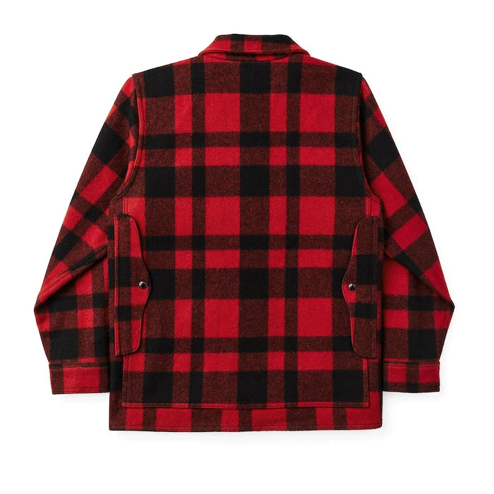 FILSON - MACKINAW WOOL CRUISER JACKET - RED/BLACK PLAID