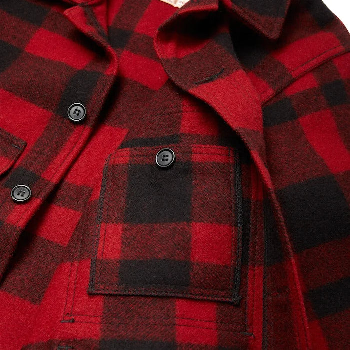 FILSON - MACKINAW WOOL CRUISER JACKET - RED/BLACK PLAID