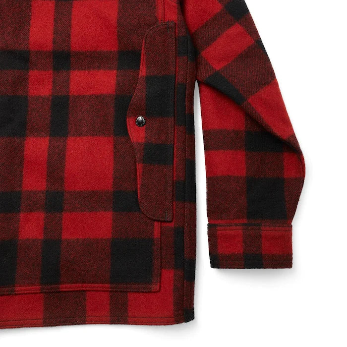 FILSON - MACKINAW WOOL CRUISER JACKET - RED/BLACK PLAID