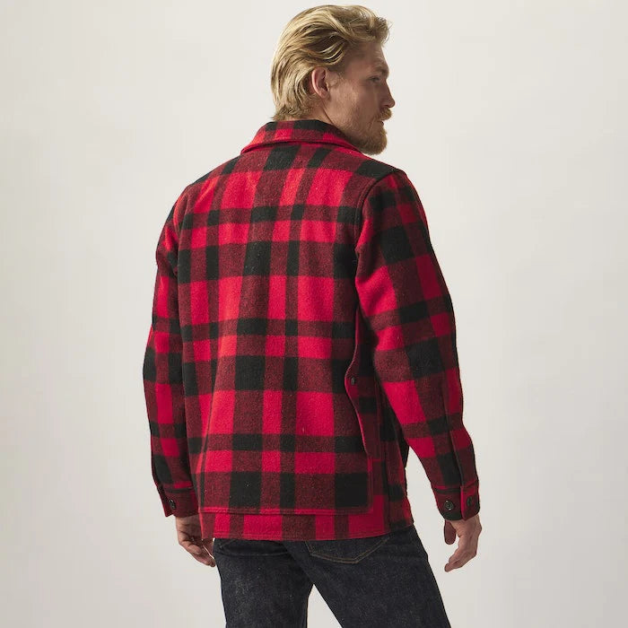 FILSON - MACKINAW WOOL CRUISER JACKET - RED/BLACK PLAID