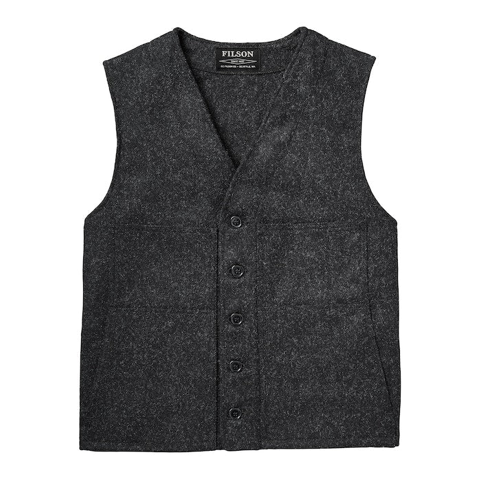 FILSON - MACKINAW WOOL VEST - CHARCOAL