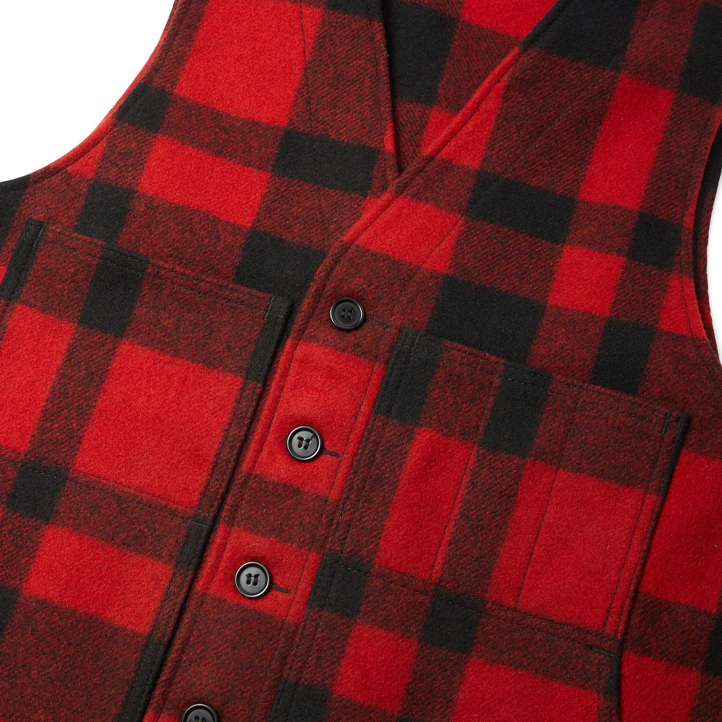 FILSON - MACKINAW WOOL VEST - RED/BLACK