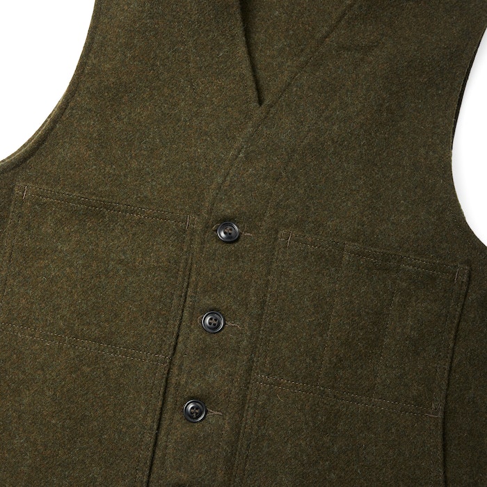 FILSON - MACKINAW WOOL VEST - FOREST GREEN