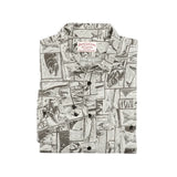 FILSON - LIGHTWEIGHT ALASKAN GUIDE SHIRT - STONE BROWN CUTWORK FISH PRINT