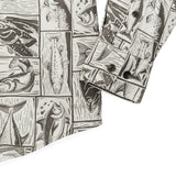 FILSON - LIGHTWEIGHT ALASKAN GUIDE SHIRT - STONE BROWN CUTWORK FISH PRINT