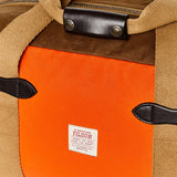 FILSON - TIN CLOTH SMALL DUFFLE BAG - DARK TAN/FLAME