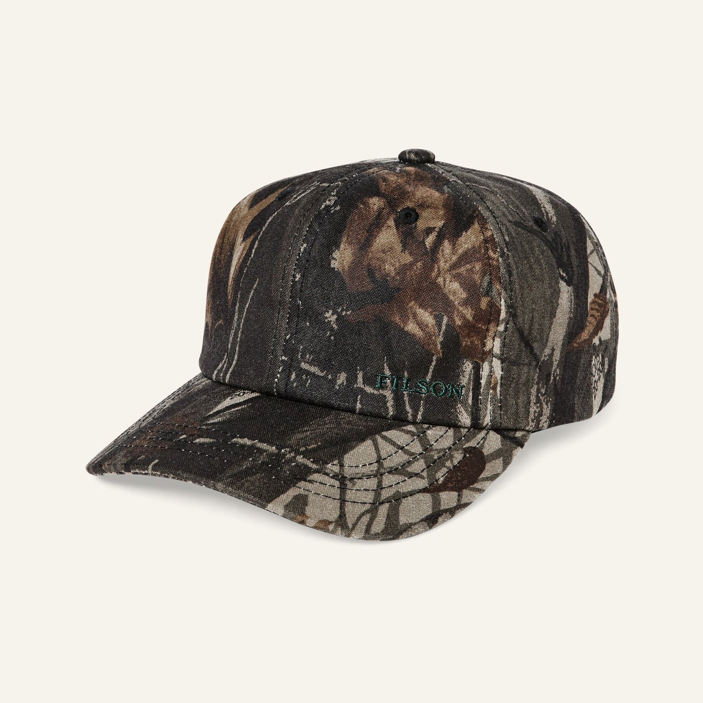 FILSON - OIL TIN LOW PROFILE LOGGER CAP - REALTREE HARDWOODS CAMO