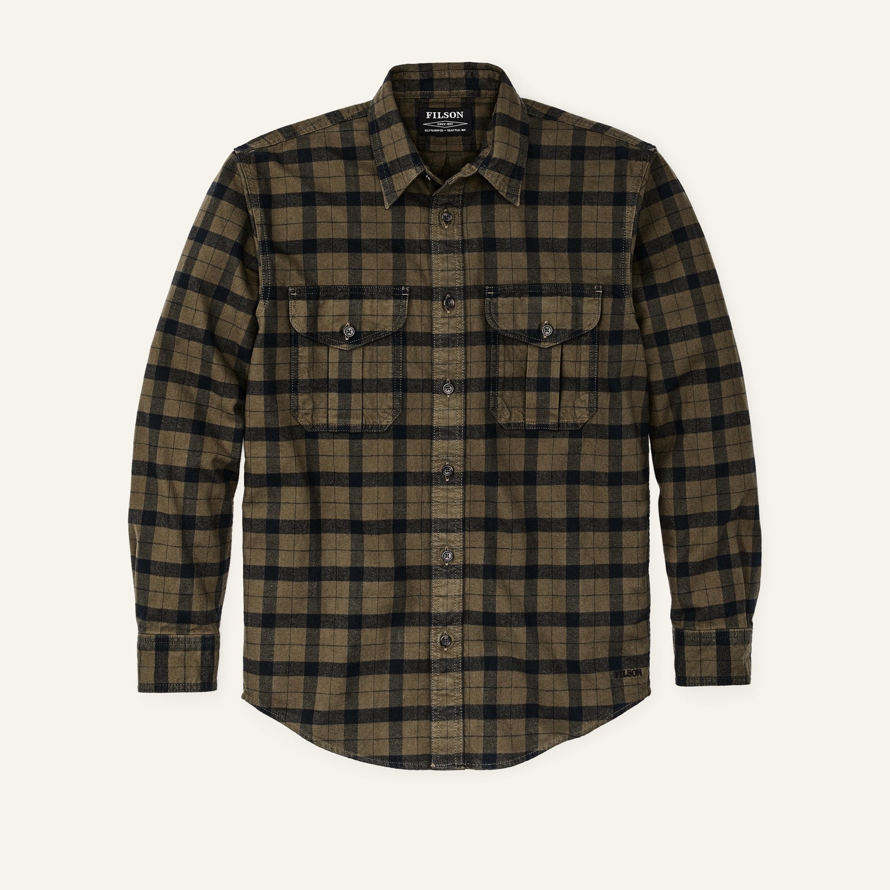 FILSON - ALASKAN GUIDE SHIRT - OTTER GREEN/BLACK