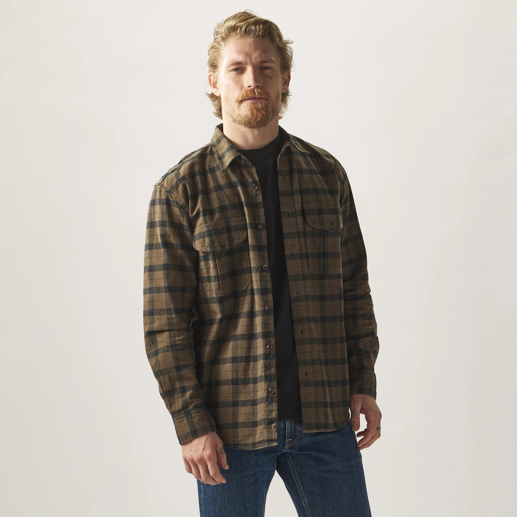 FILSON - ALASKAN GUIDE SHIRT - OTTER GREEN/BLACK