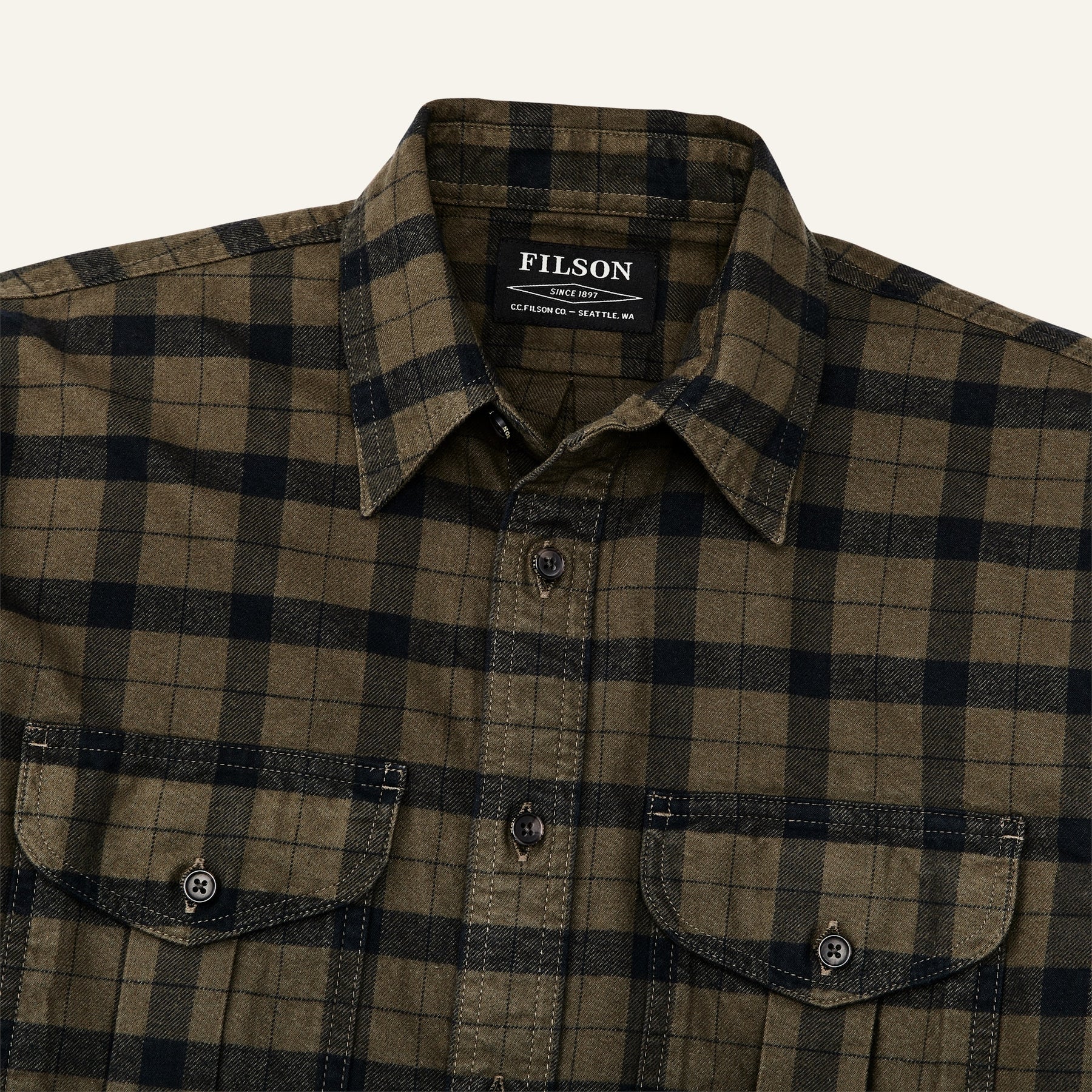 FILSON - ALASKAN GUIDE SHIRT - OTTER GREEN/BLACK