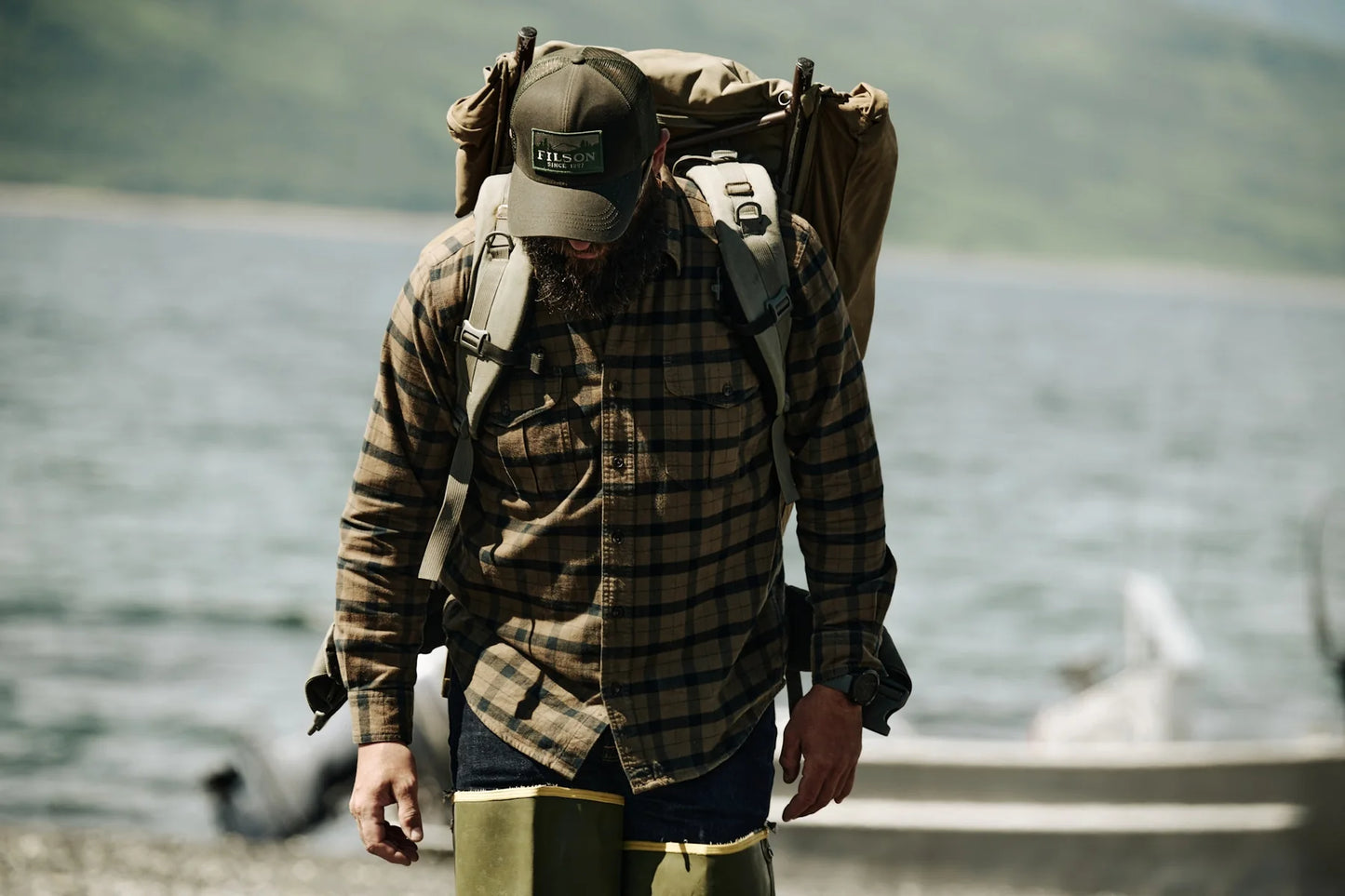 FILSON - ALASKAN GUIDE SHIRT - OTTER GREEN/BLACK