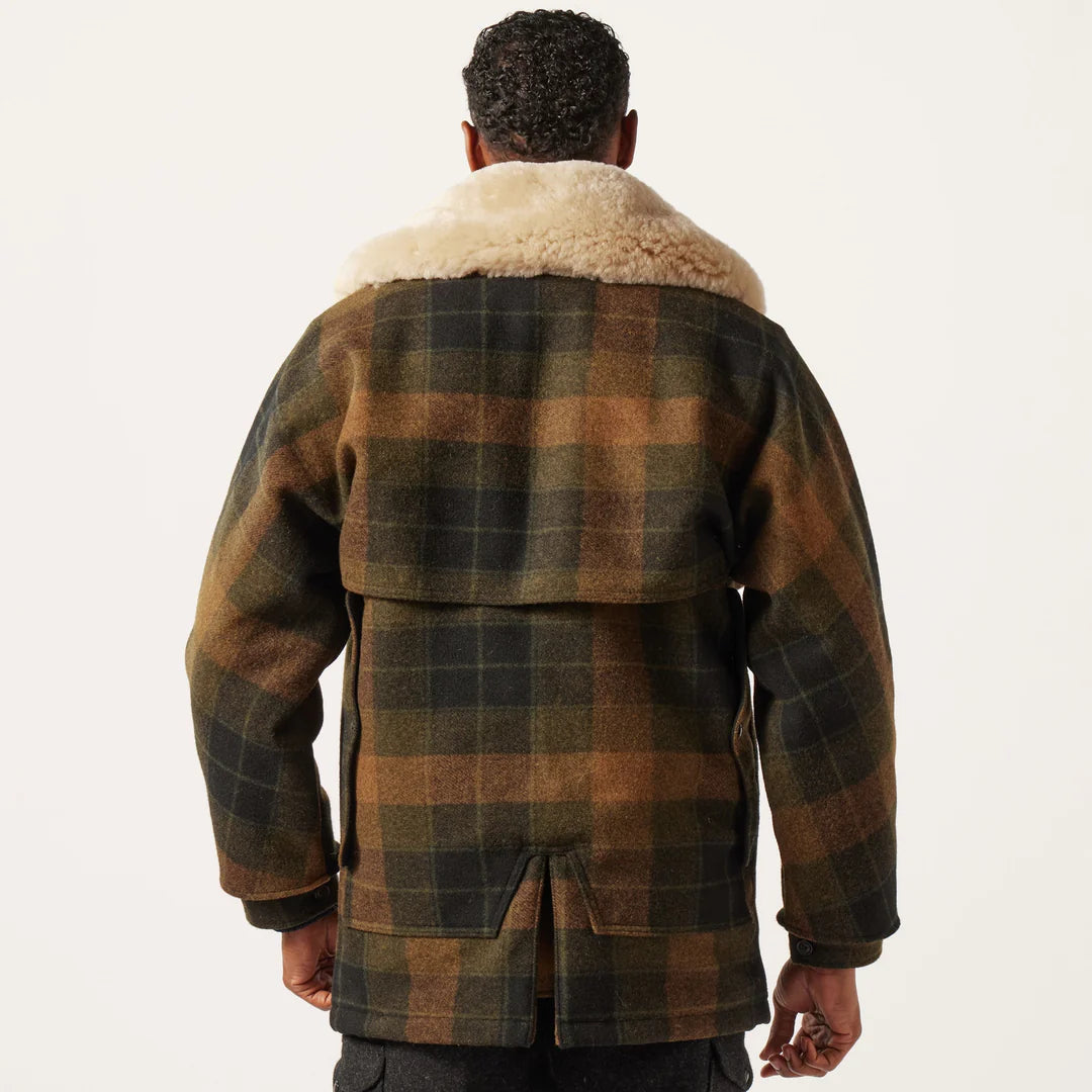 FILSON - LINED WOOL PACKER COAT - LODEN HEATHER PLAID