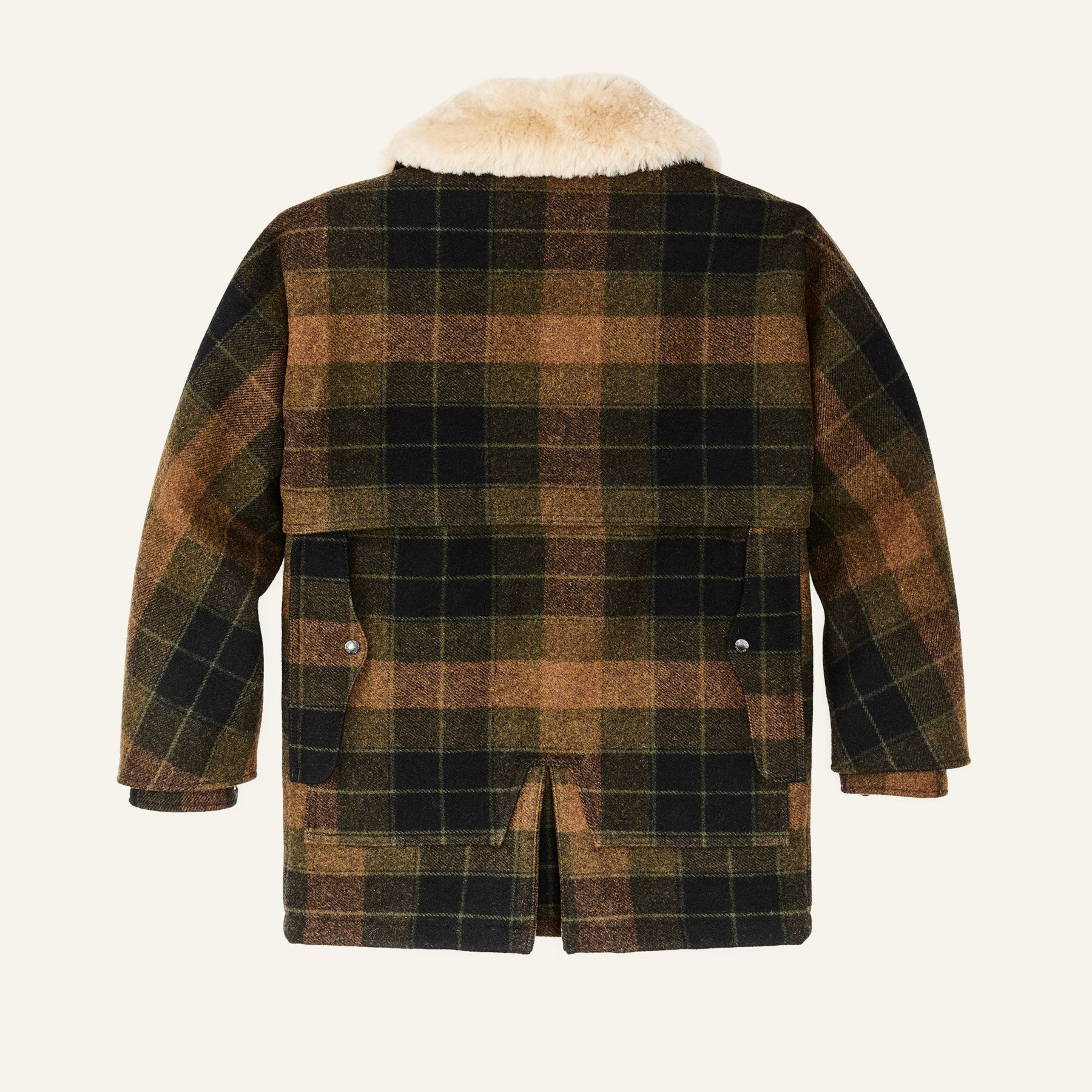 FILSON - LINED WOOL PACKER COAT - LODEN HEATHER PLAID