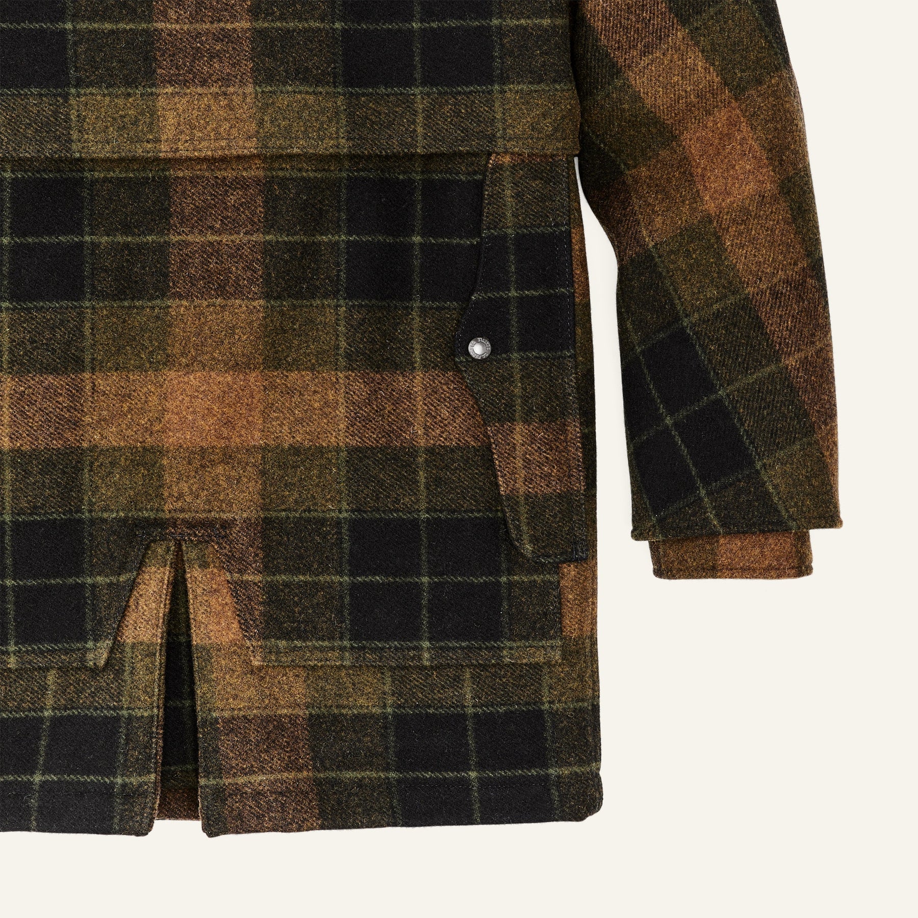 FILSON - LINED WOOL PACKER COAT - LODEN HEATHER PLAID