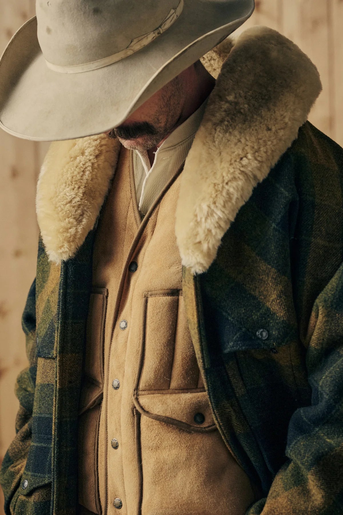 FILSON - LINED WOOL PACKER COAT - LODEN HEATHER PLAID