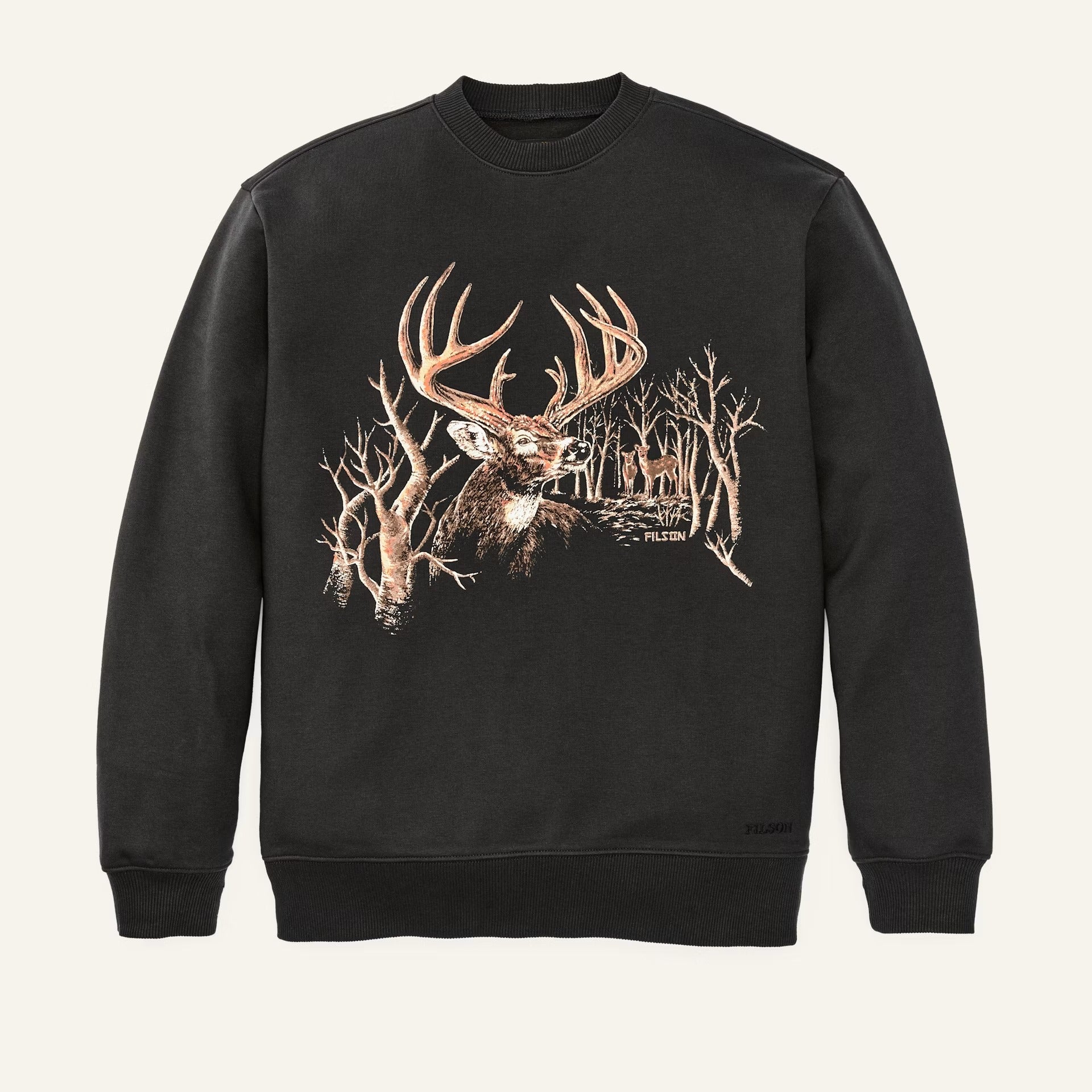 FILSON - PROSPECTOR GRAPHIC CREWNECK SWEATSHIRT - FADED BLACK / DEER WOODS