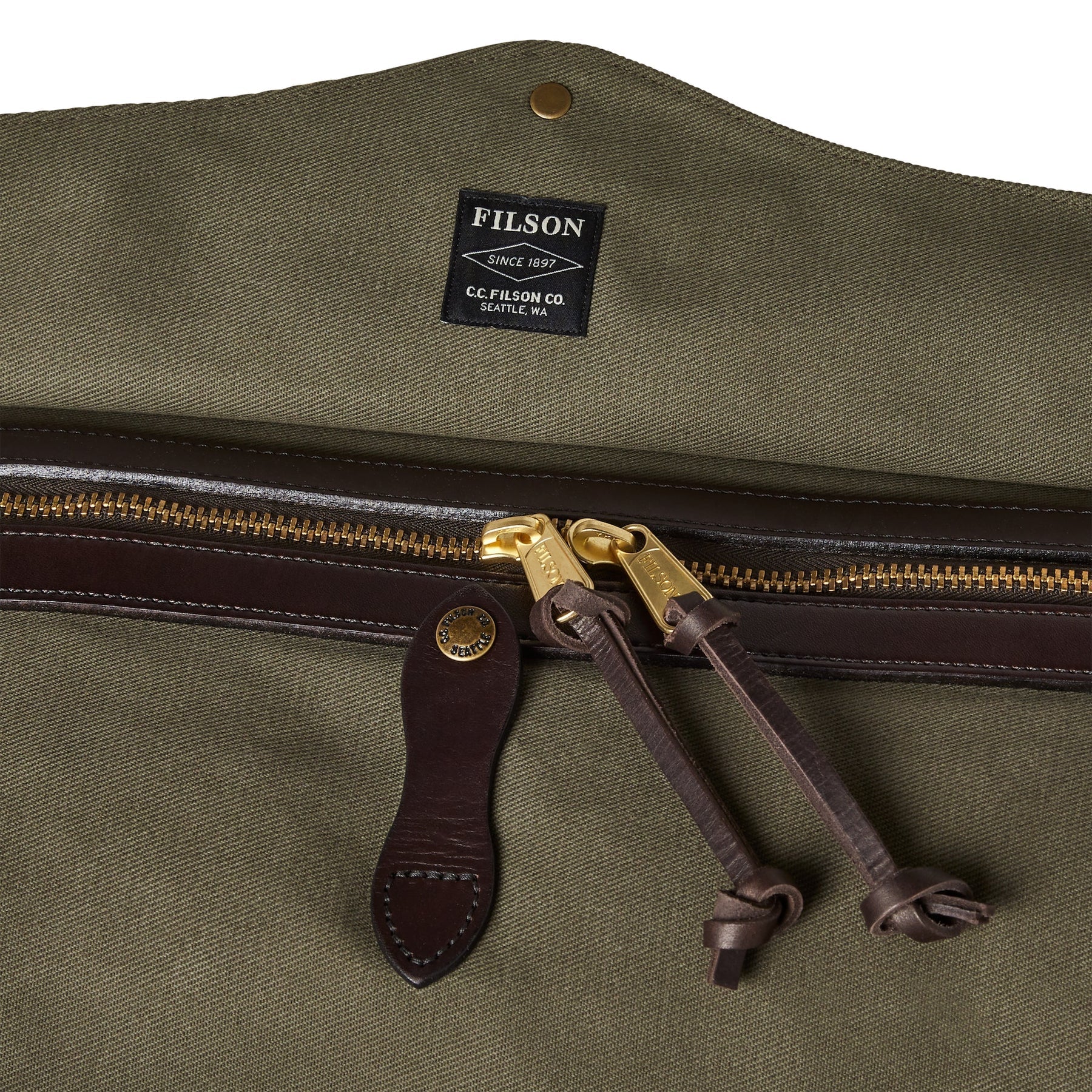 FILSON -MEDIUM RUGGED TWILL DUFFLE BAG - OTTER GREEN