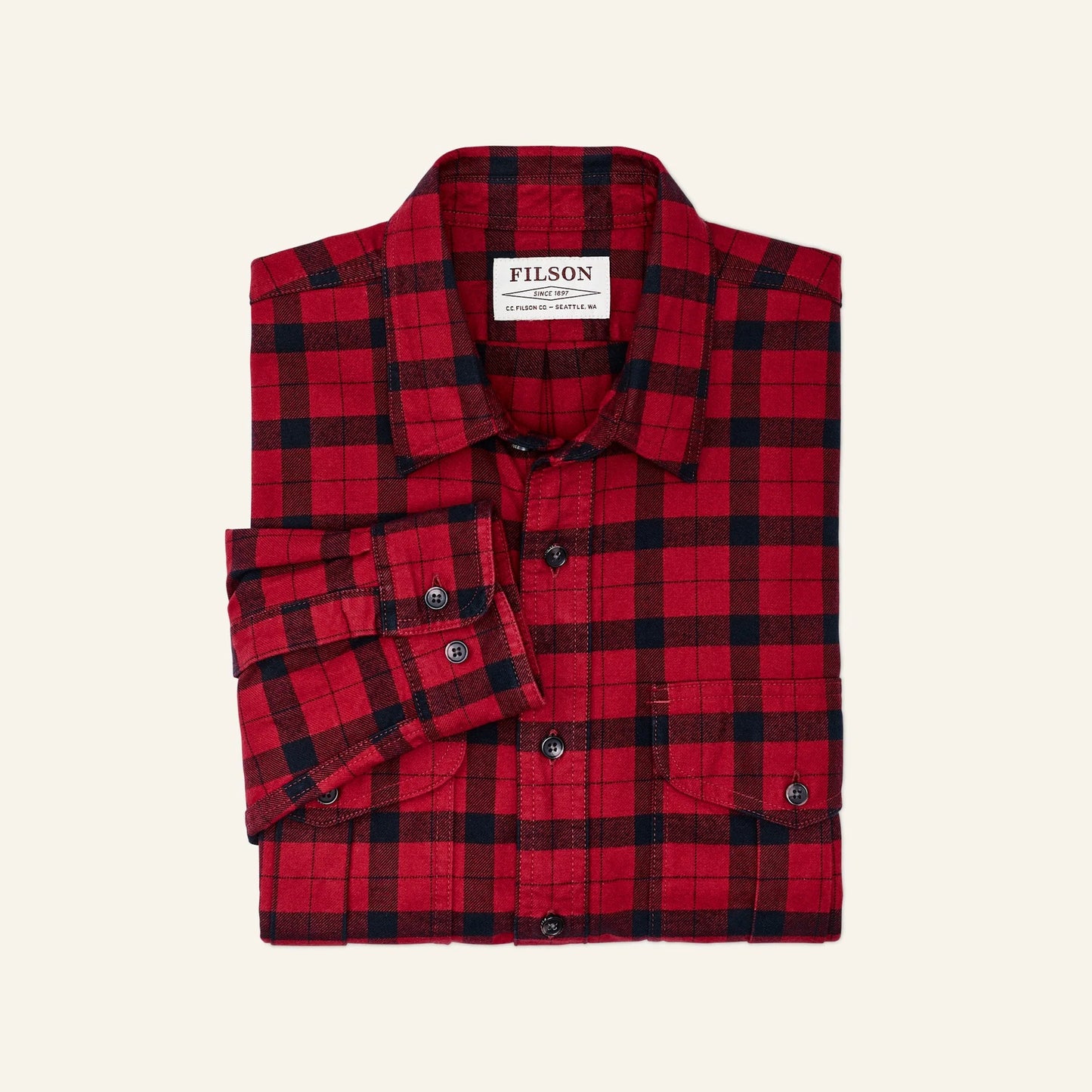 FILSON - ALASKAN GUIDE SHIRT - RED/BLACK