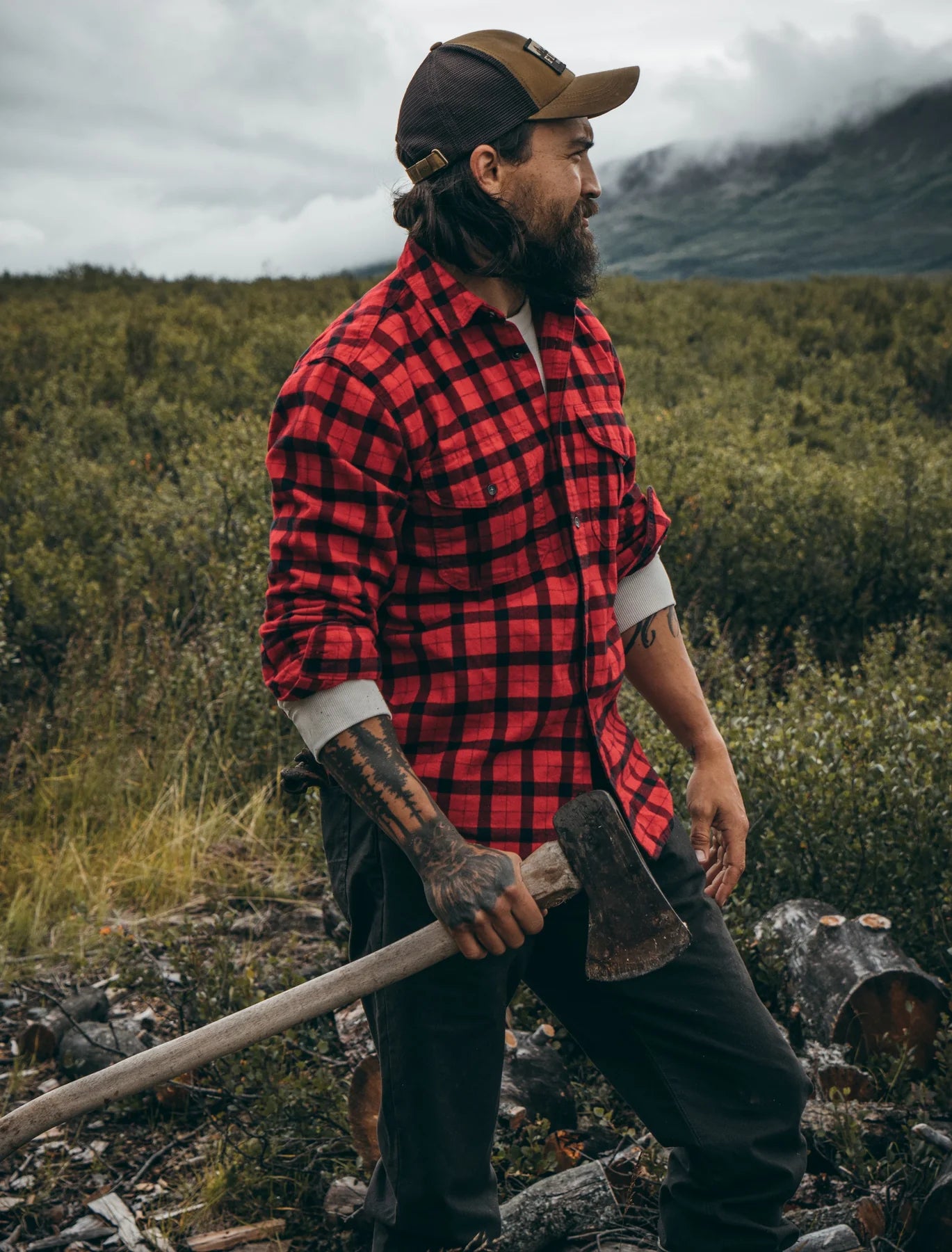 FILSON - ALASKAN GUIDE SHIRT - RED/BLACK