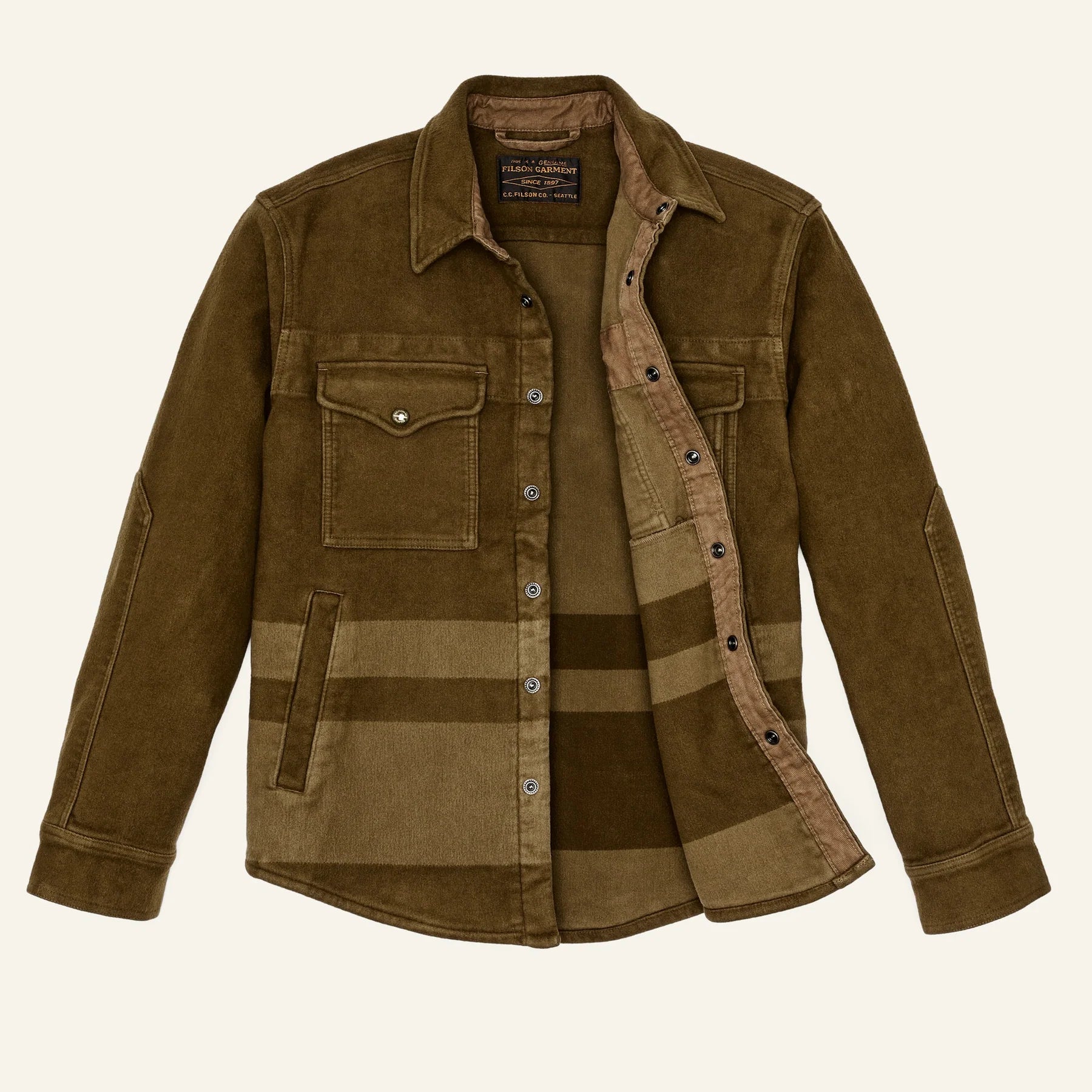 FILSON - BEARTOOTH JAC SHIRT - MARSH OLIVE BLANKET STRIPE