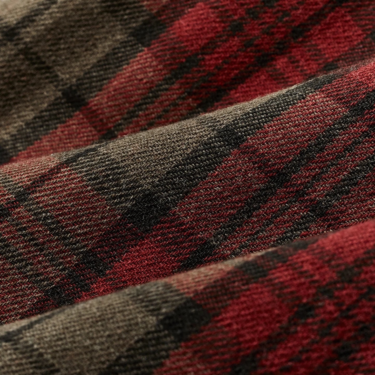 FILSON - BUCKNER WOOL CAMP SHIRT - OLIVE / RED / MULTI PLAID