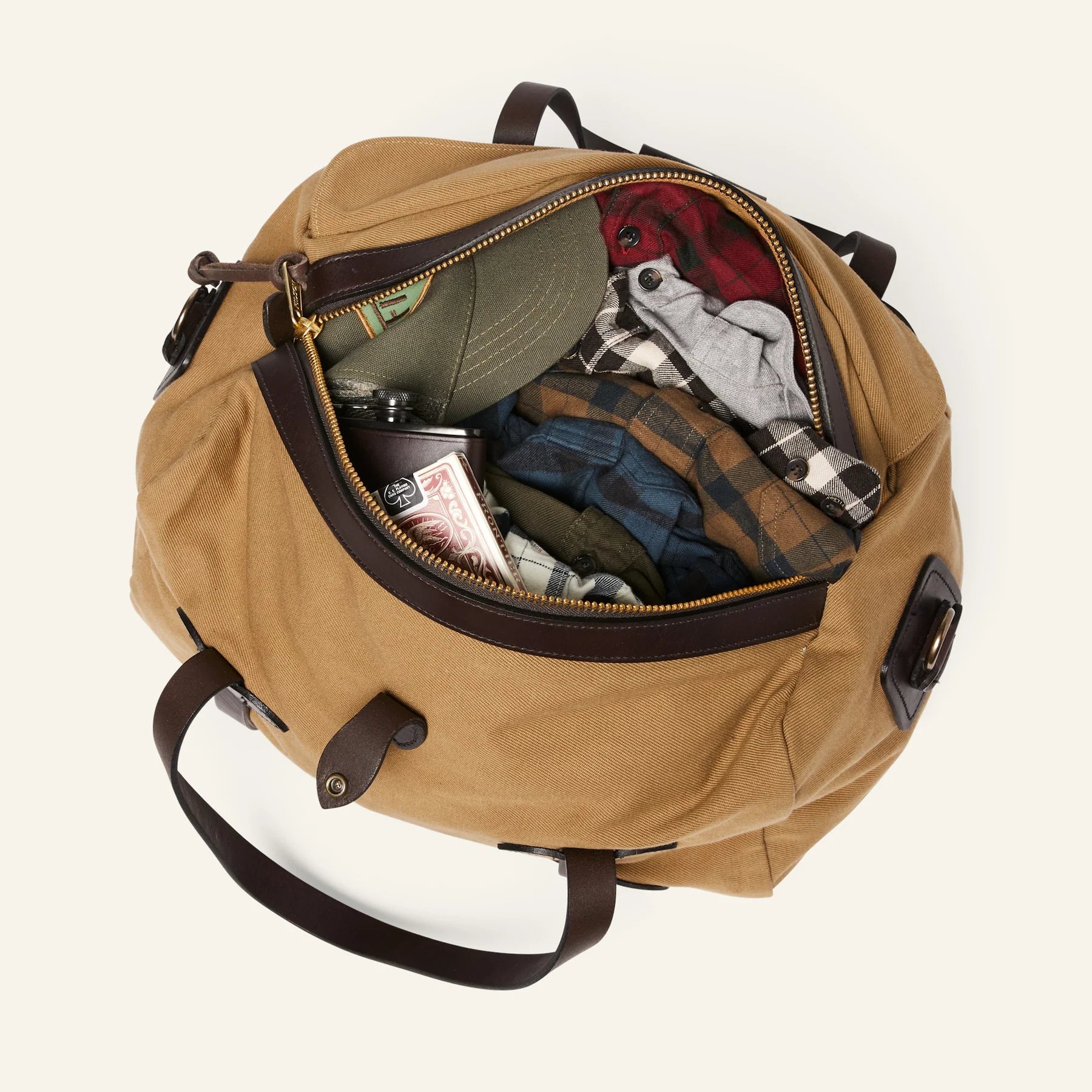 FILSON -MEDIUM RUGGED TWILL DUFFLE BAG - TAN