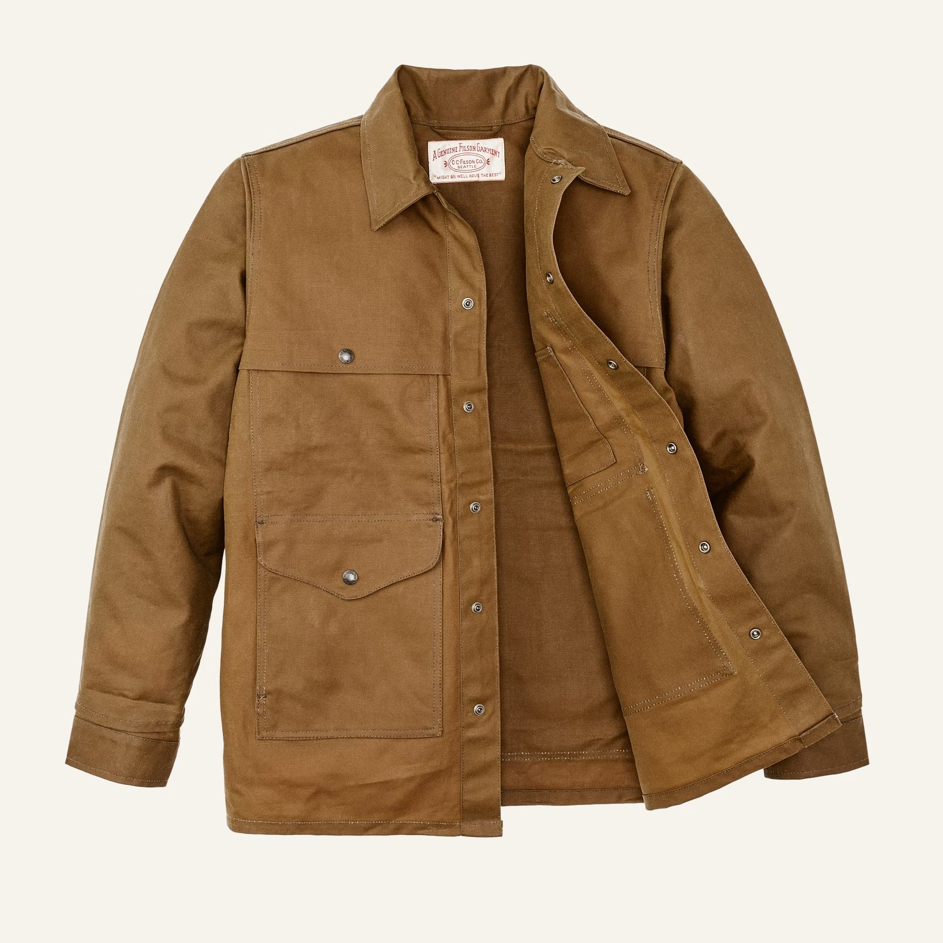 FILSON - TIN CLOTH CRUISER JACKET - DARK TAN