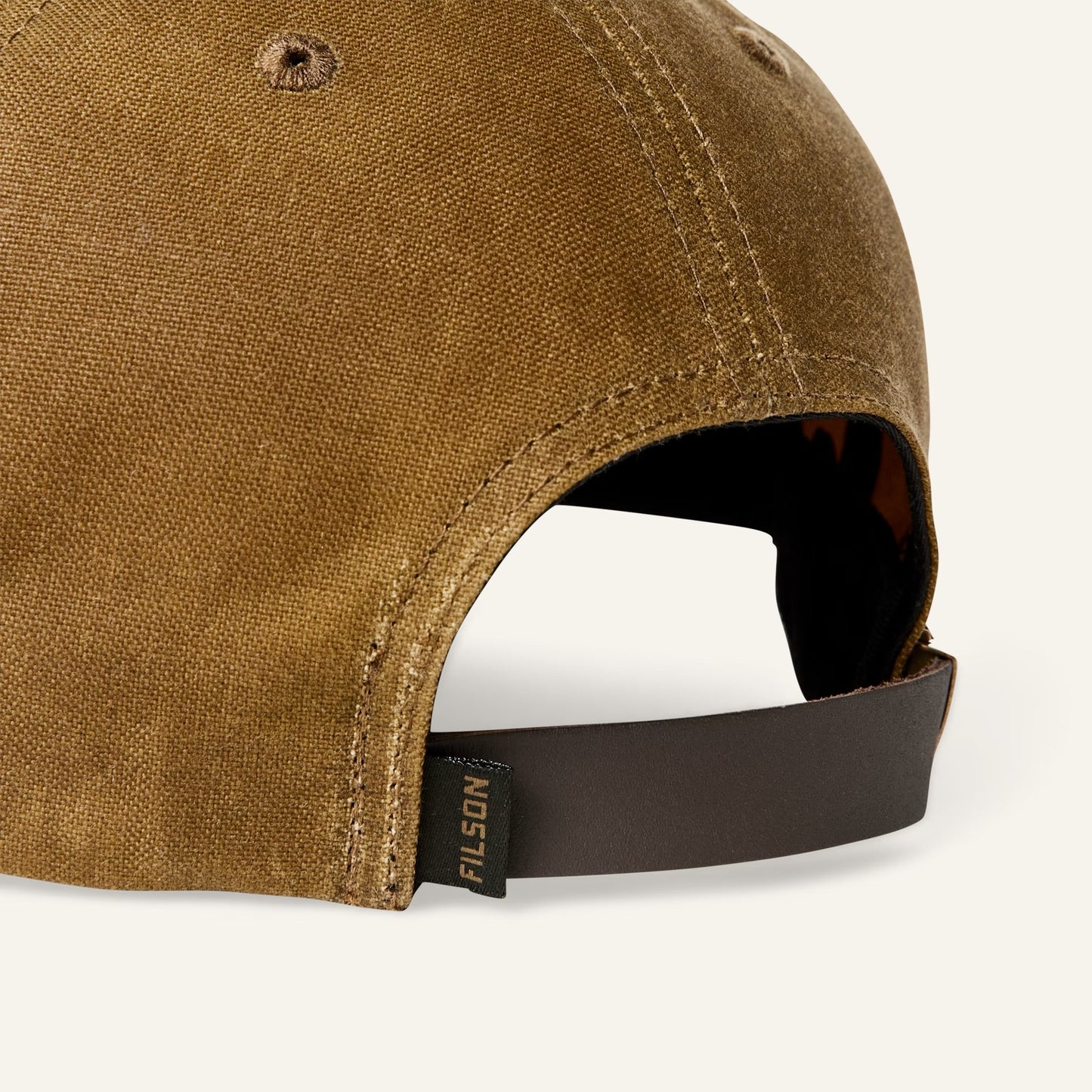 FILSON - OIL TIN LOW PROFILE LOGGER CAP - DARK TAN