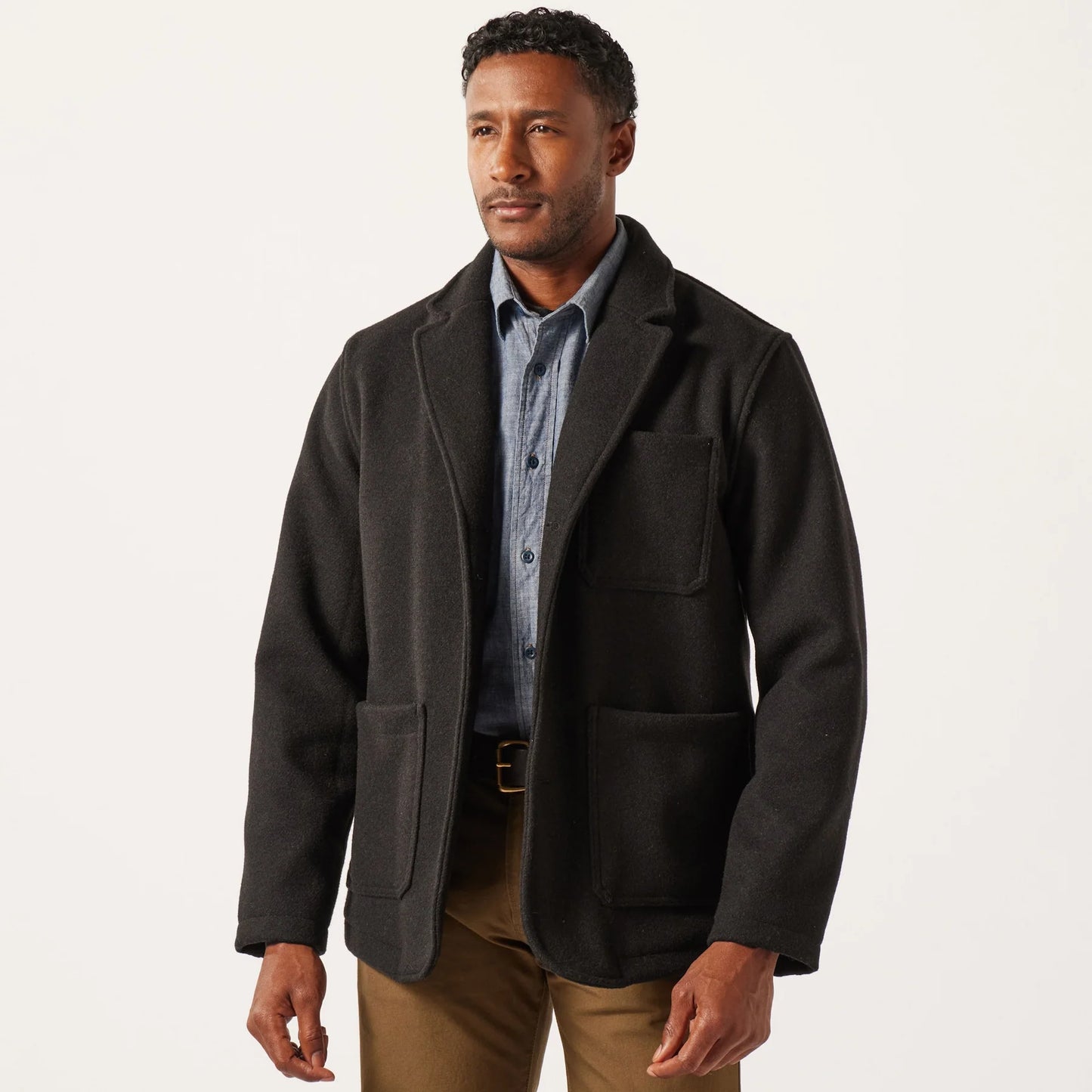 FILSON - MACKINAW WOOL BLAZER - BROWN BLACK TWILL