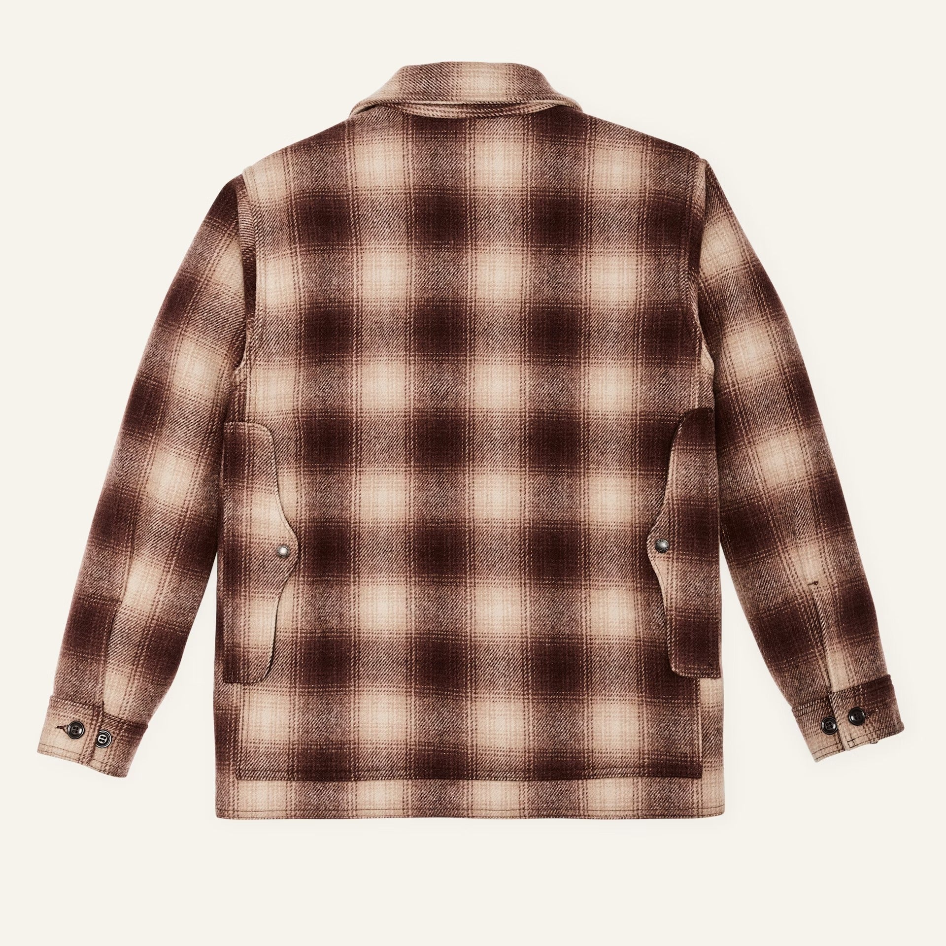 FILSON - MACKINAW WOOL CRUISER JACKET - BROWN / TAN OMBRE