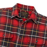 FILSON - VINTAGE FLANNEL WORK SHIRT - RED CHARCOAL PLAID