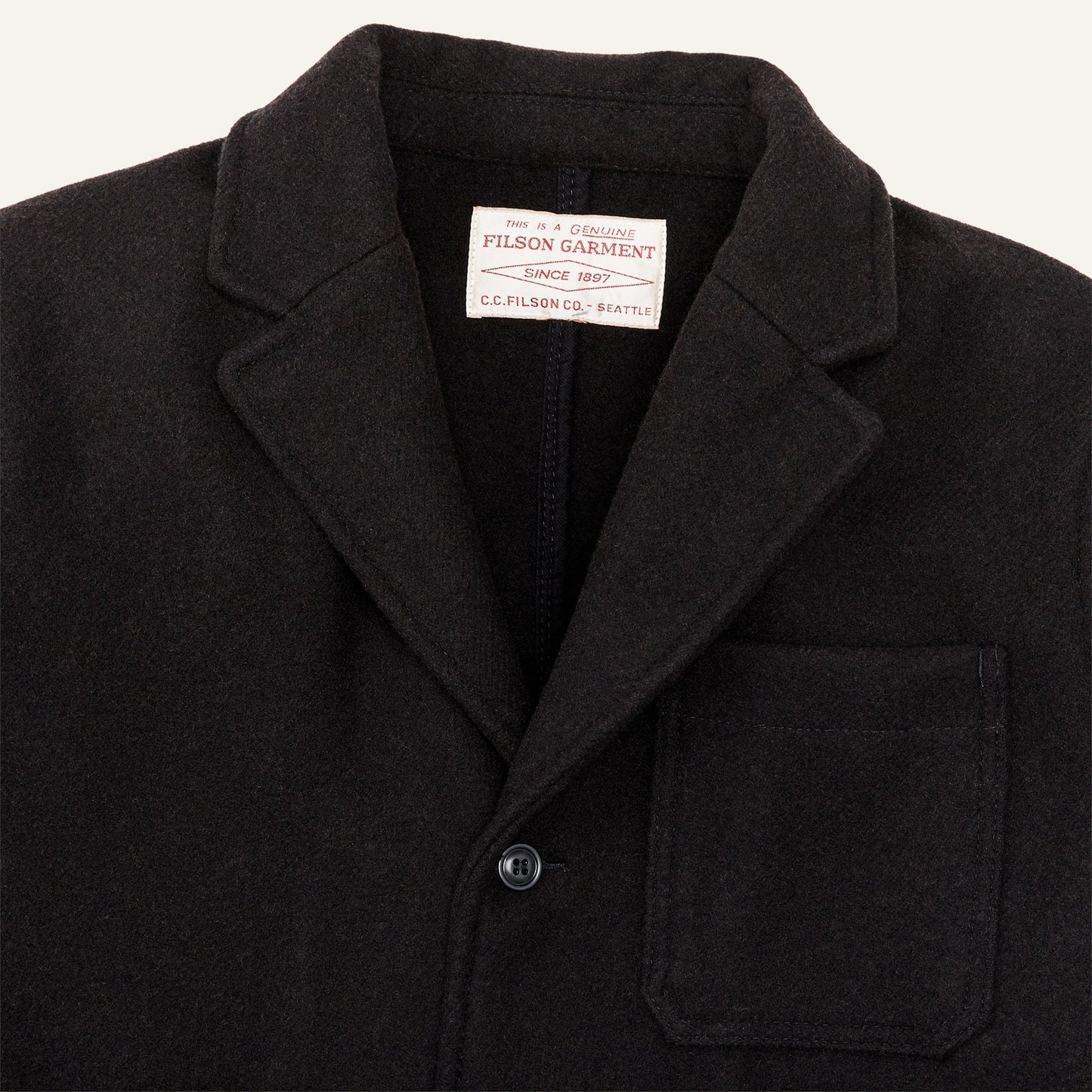 FILSON - MACKINAW WOOL BLAZER - BROWN BLACK TWILL