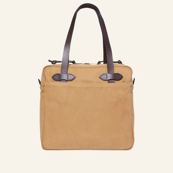 FILSON - RUGGED TWILL TOTE BAG WITH ZIPPER - TAN