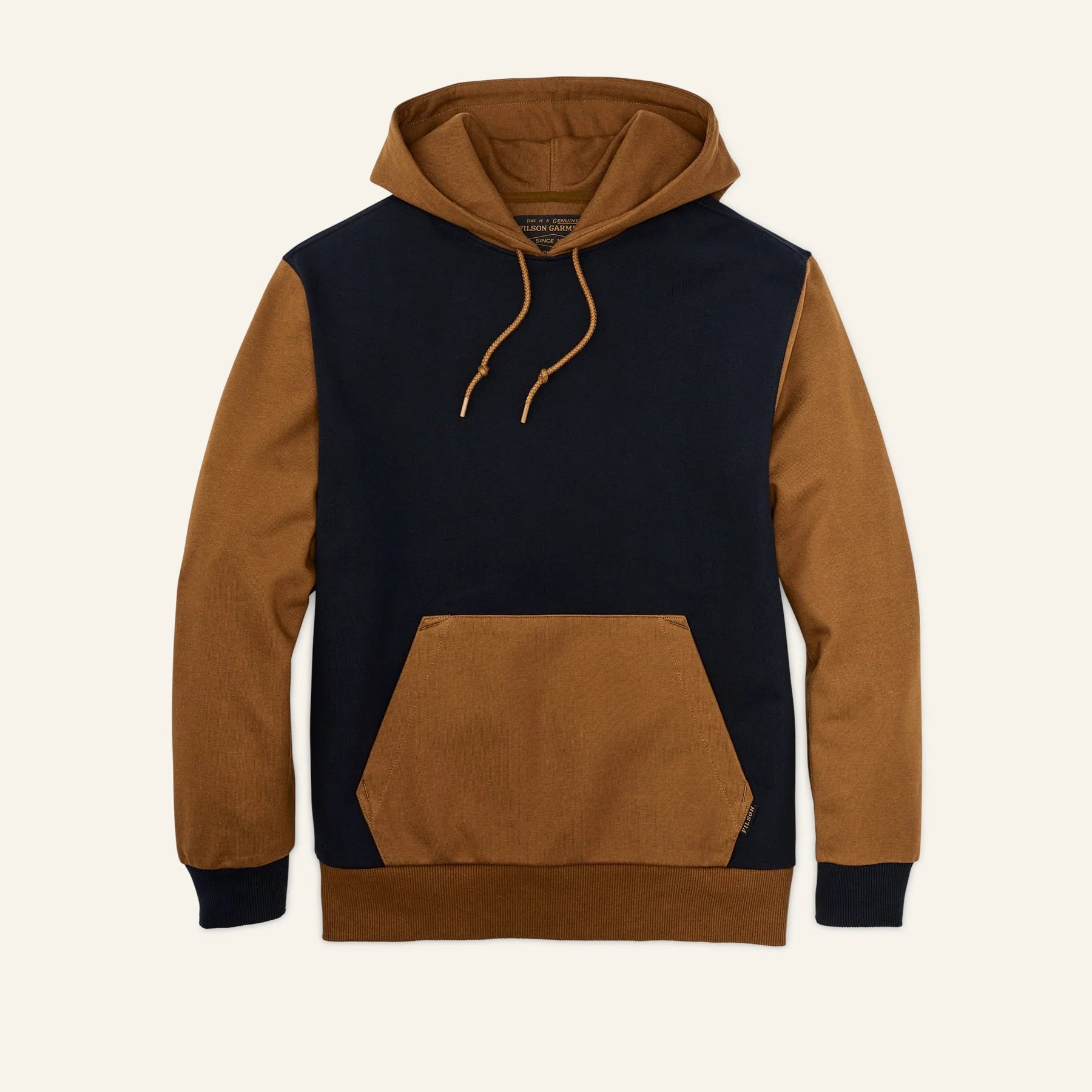 FILSON - PROSPECTOR HOODIE - NAVY / WHISKEY