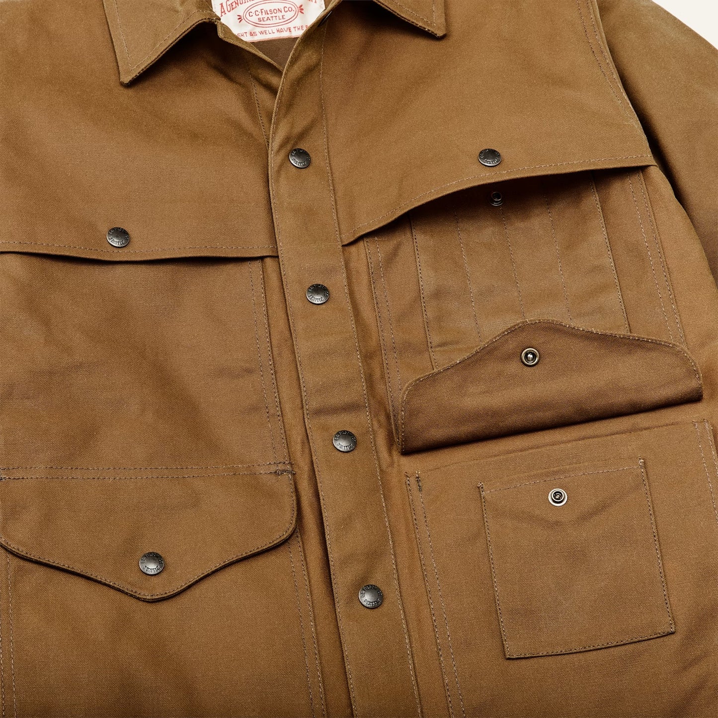 FILSON - TIN CLOTH CRUISER JACKET - DARK TAN