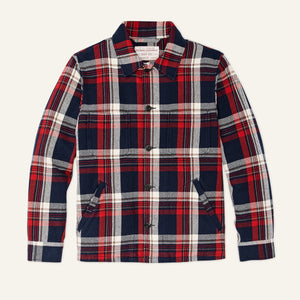 FILSON - DEER ISLAND RANCH COAT - NAVY RED MULTI PLAID