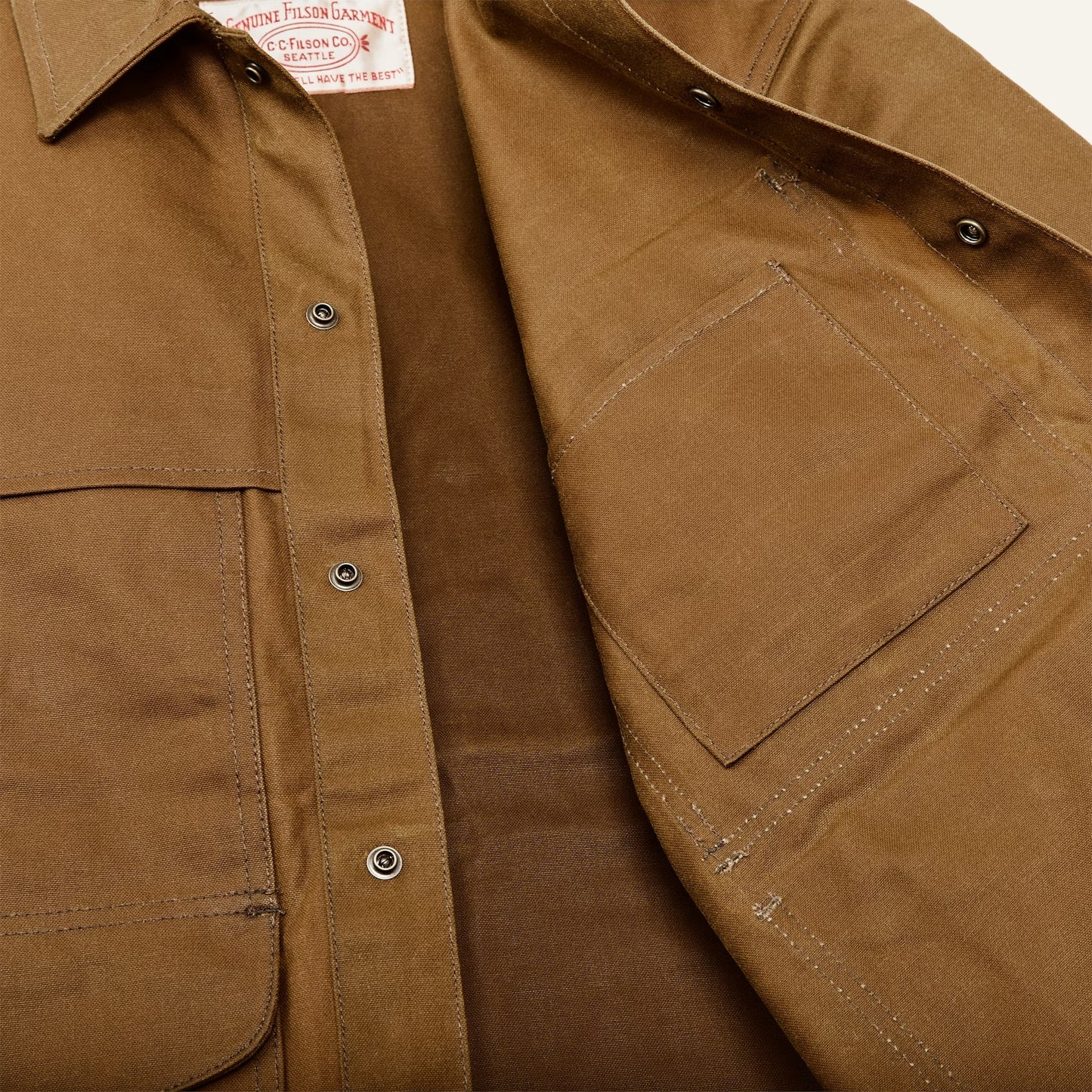 FILSON - TIN CLOTH CRUISER JACKET - DARK TAN