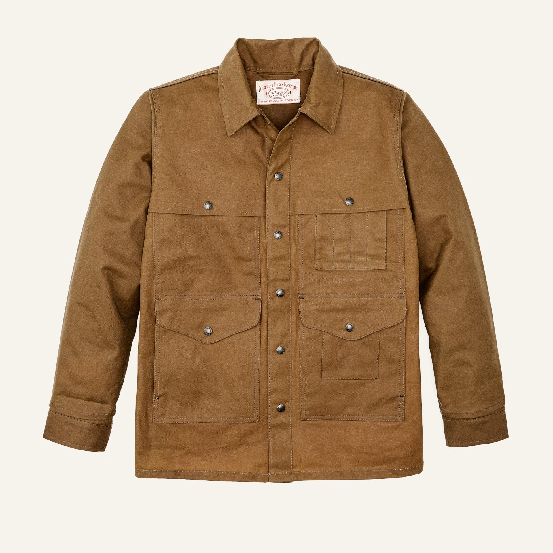 FILSON - TIN CLOTH CRUISER JACKET - DARK TAN