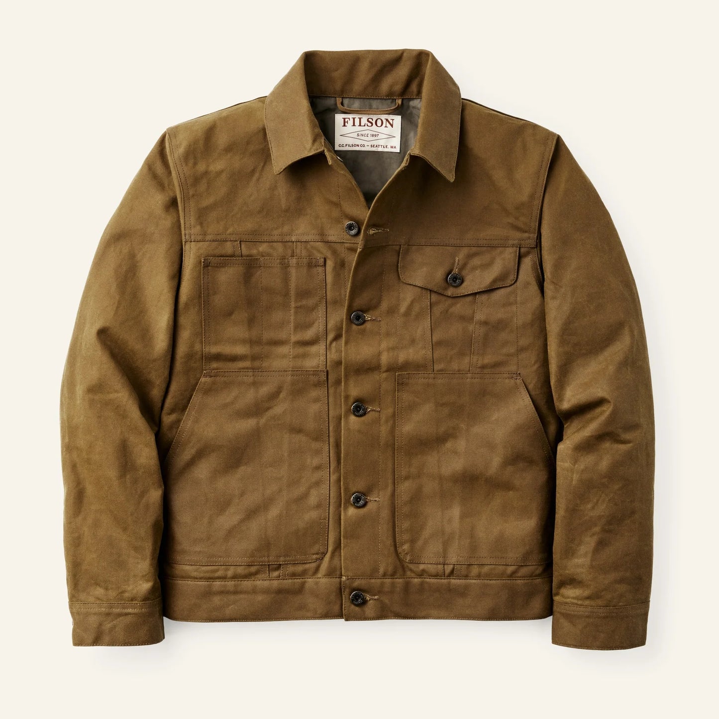 FILSON - TIN CLOTH SHORT LINED CRUISER - DARK TAN