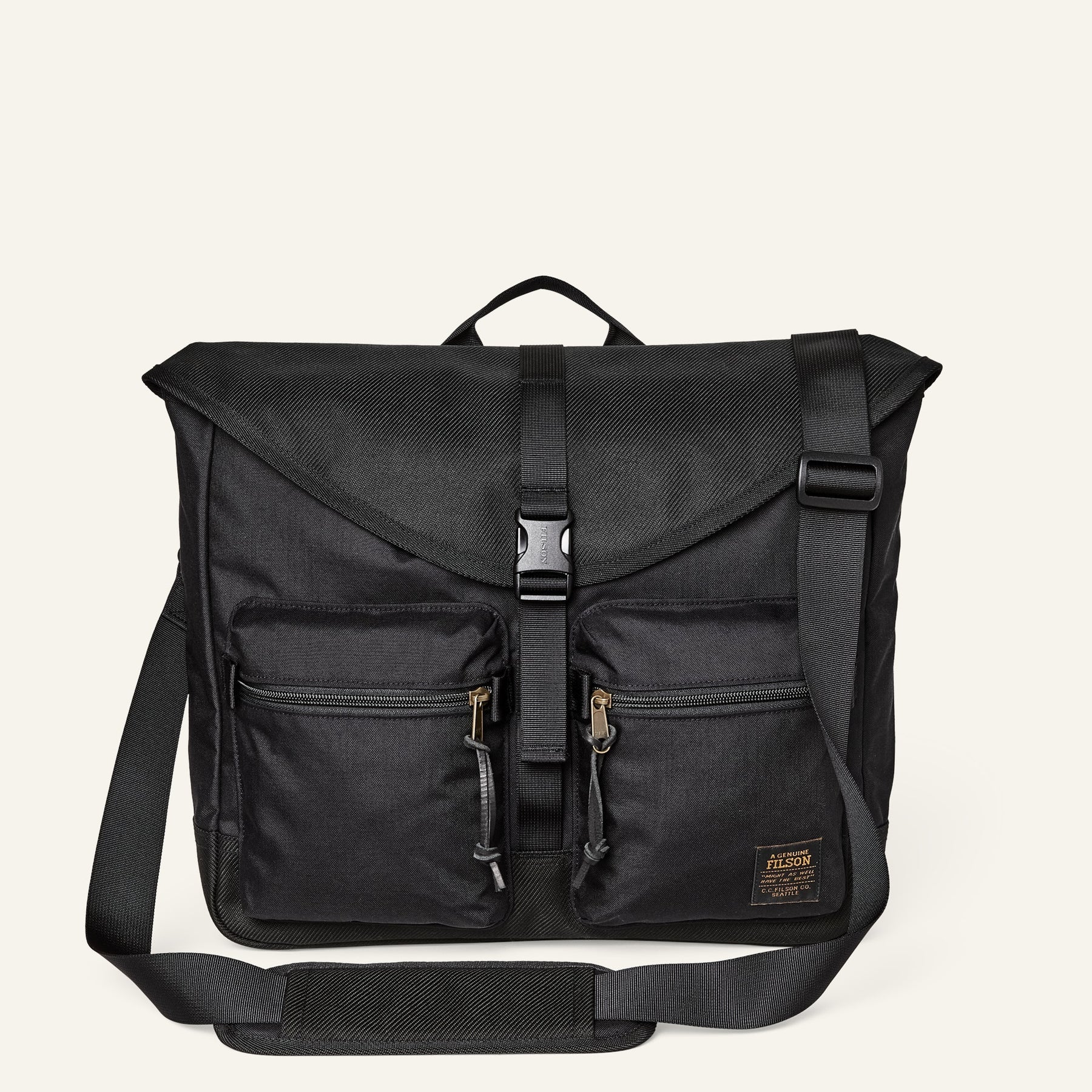 FILSON - SURVEYOR MESSENGER BAG - BLACK