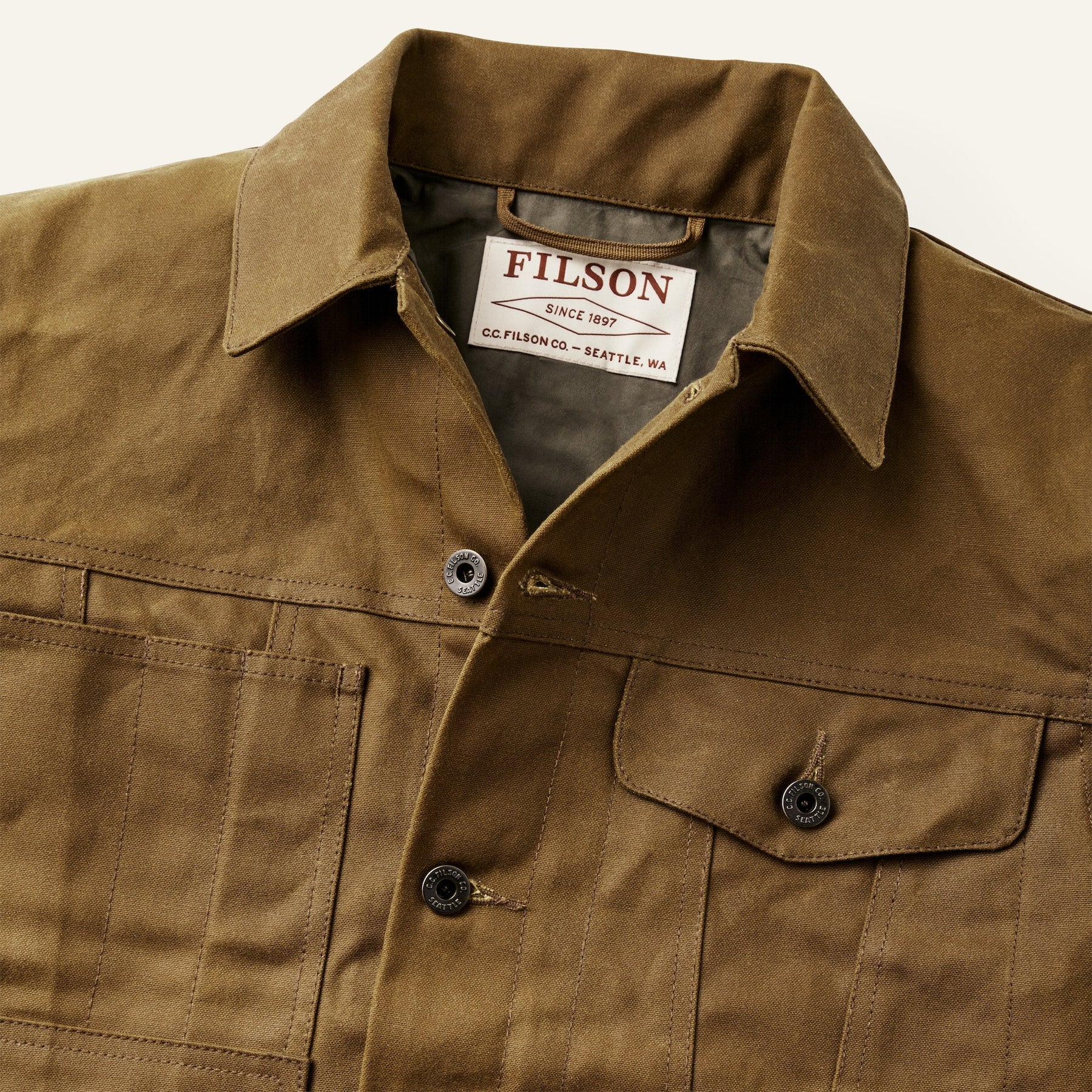 FILSON - TIN CLOTH SHORT LINED CRUISER - DARK TAN