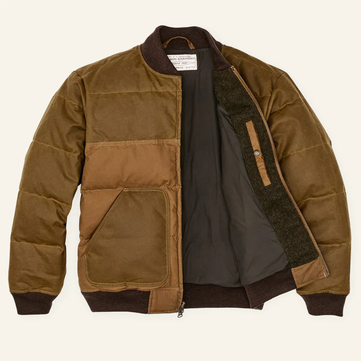 FILSON - DOWN BOMBER JACKET - DARK TAN